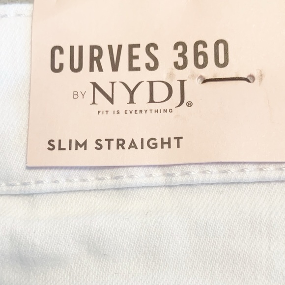 NYDJ Curves 360 Slim Straight Capri Jeans- Optic White Size Various - Picture 7 of 7